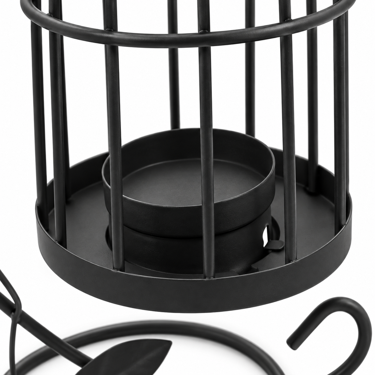 Vintage Birdcage Tealight Candle Holder with Stand – Black or Ivory