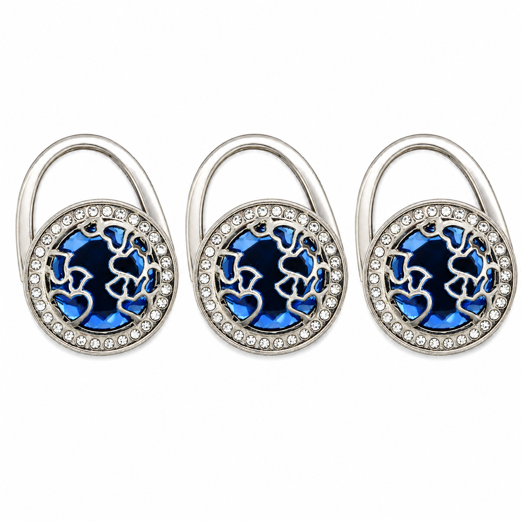 Luxe Crystal Foldable Purse Hook – Elegant Handbag Hanger