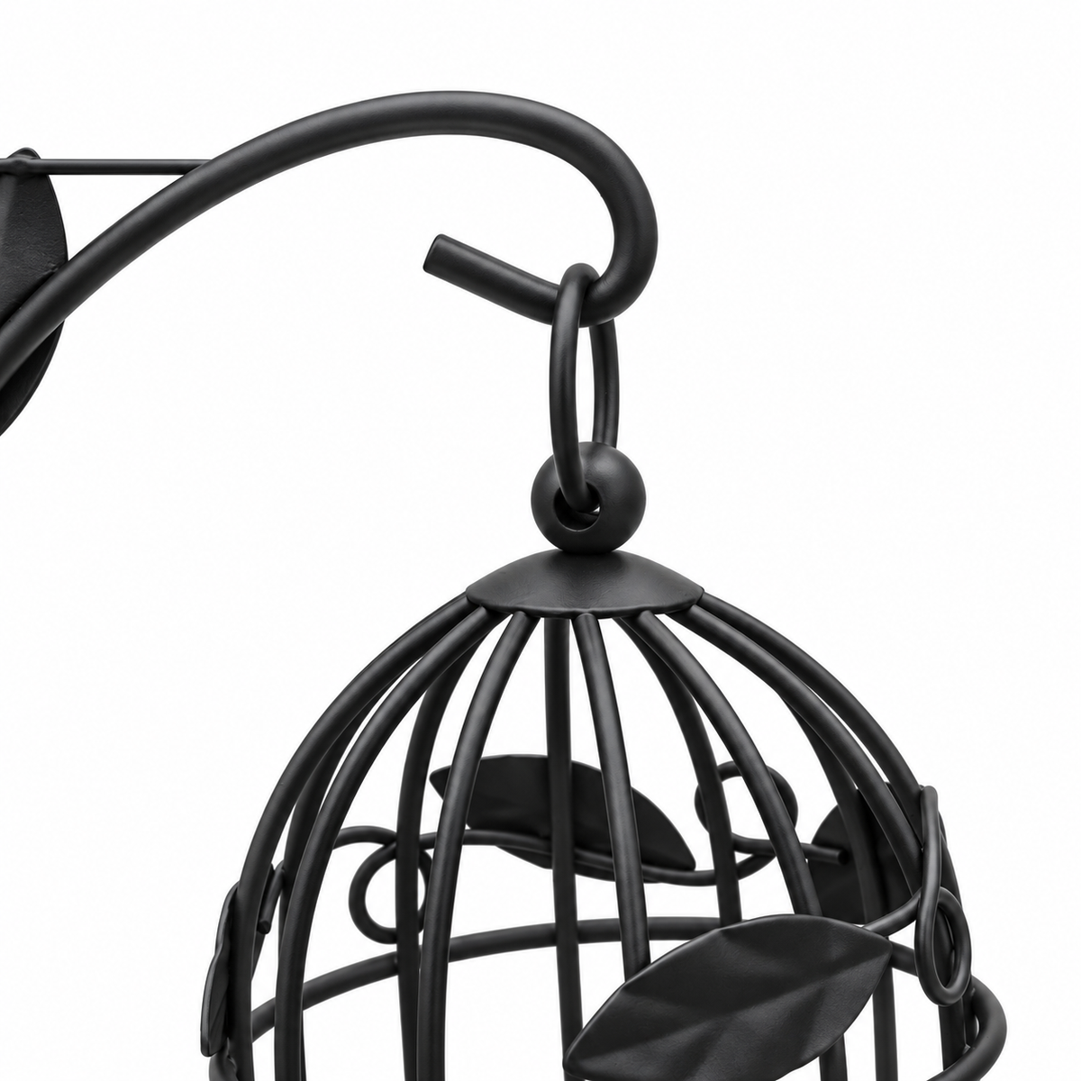 Vintage Birdcage Tealight Candle Holder with Stand – Black or Ivory