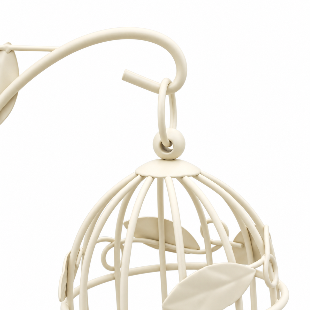 Vintage Birdcage Tealight Candle Holder with Stand – Black or Ivory