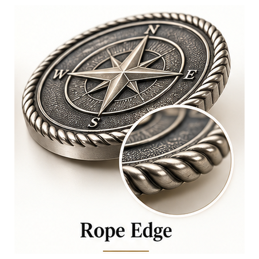 Custom Challenge Coin Edge Options – 8 Premium Edge Styles & Personalized Engraving