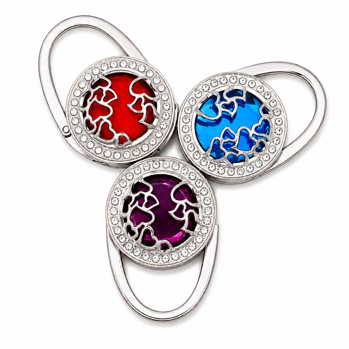 Luxe Crystal Foldable Purse Hook – Elegant Handbag Hanger
