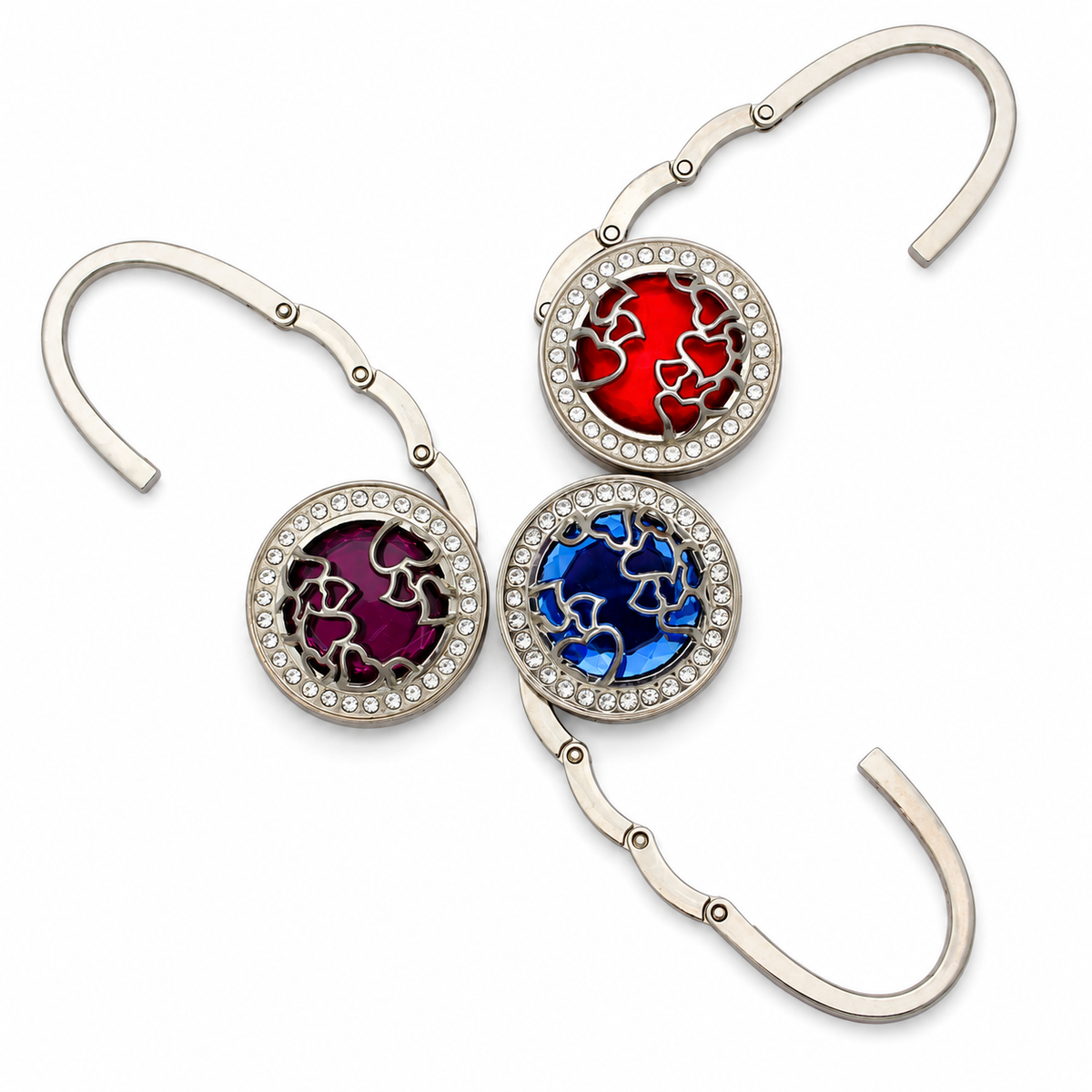 Luxe Crystal Foldable Purse Hook – Elegant Handbag Hanger