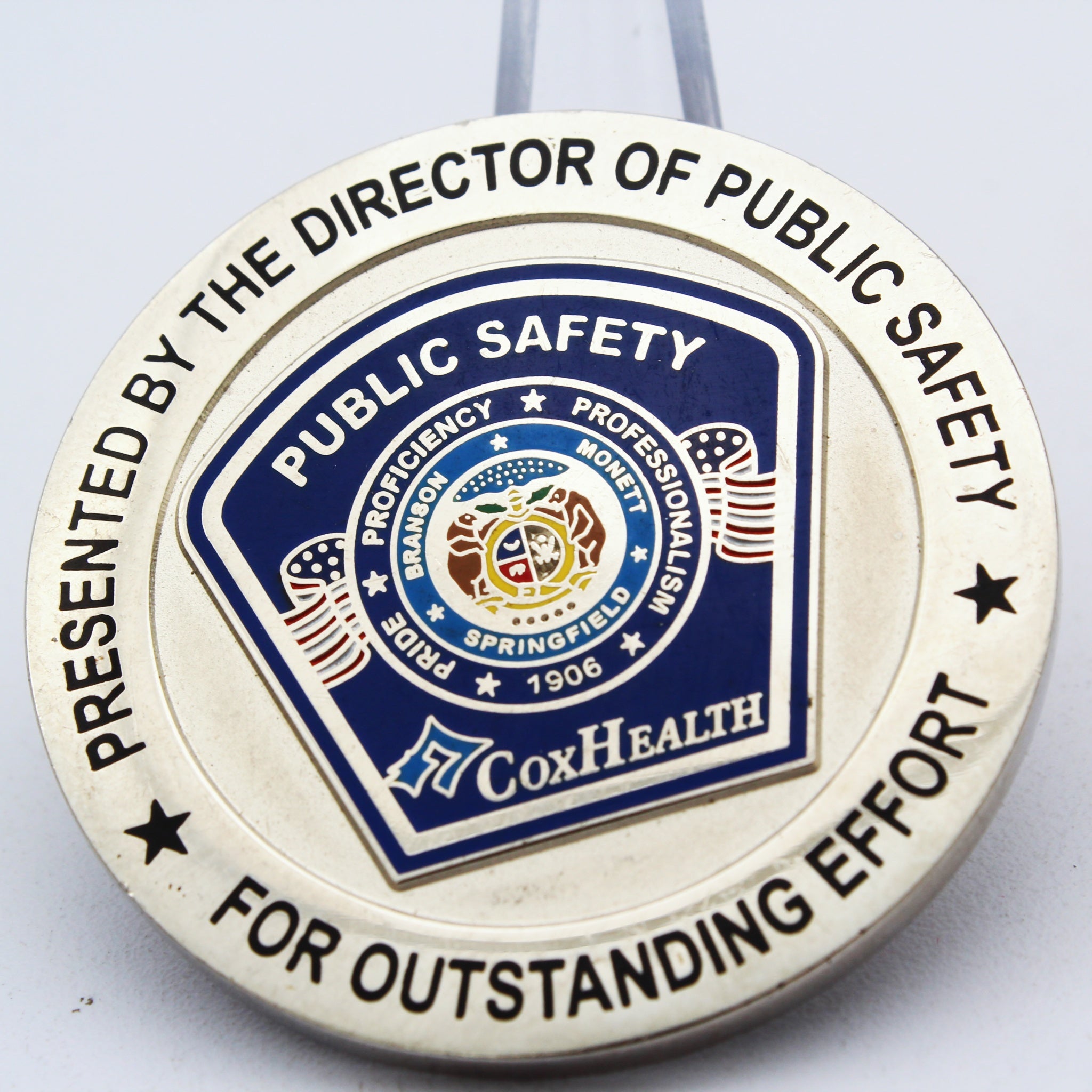 CoxHealth Public Safety Director Award Challenge Coin – Outstanding Service 2015