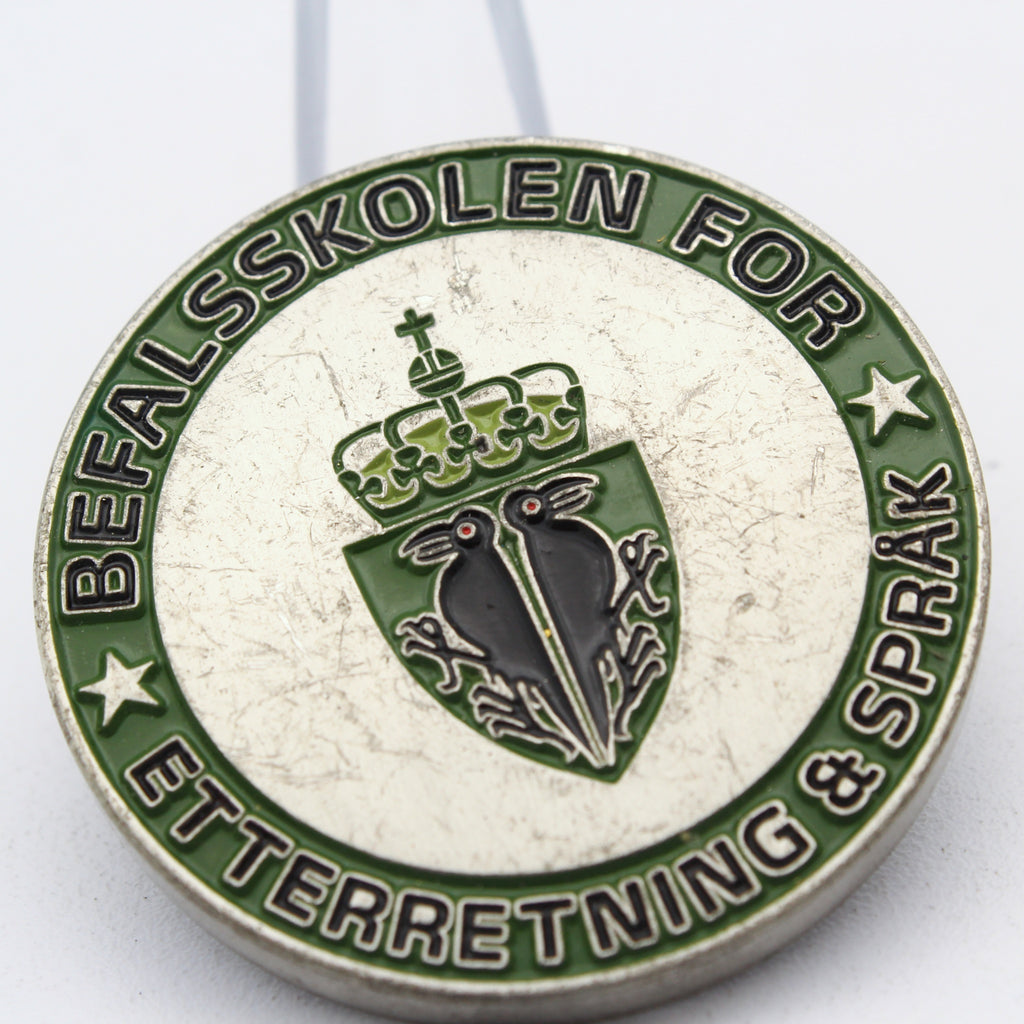 Norway Intelligence & Language NCO School Challenge Coin – Maj Gabrielsen (Green/Black)