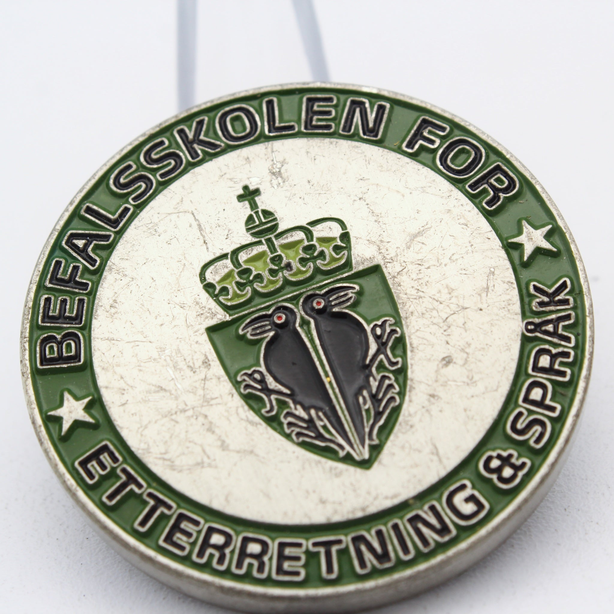 Norway Intelligence & Language NCO School Challenge Coin – Maj Gabrielsen (Green/Black)