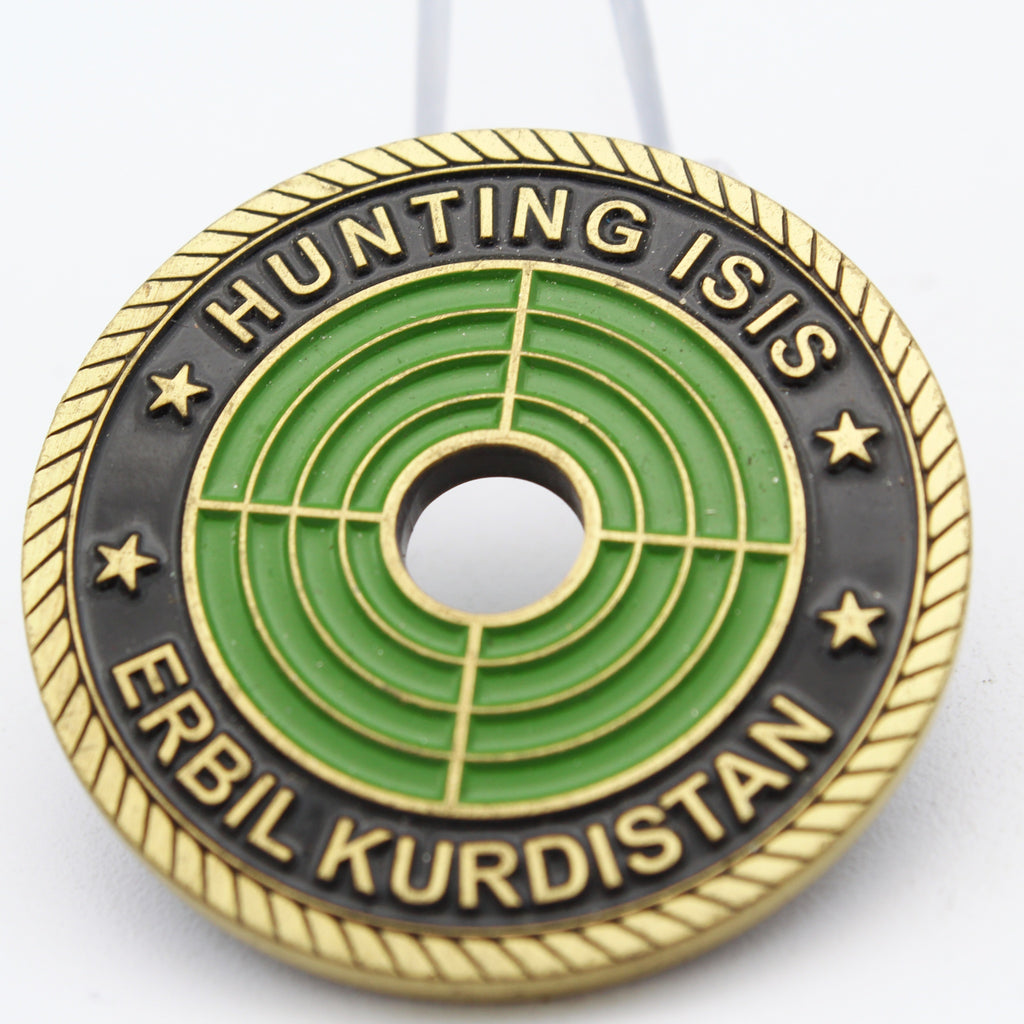 Hunting ISIS Erbil Kurdistan Challenge Coin – 1.6 Inch Bronze