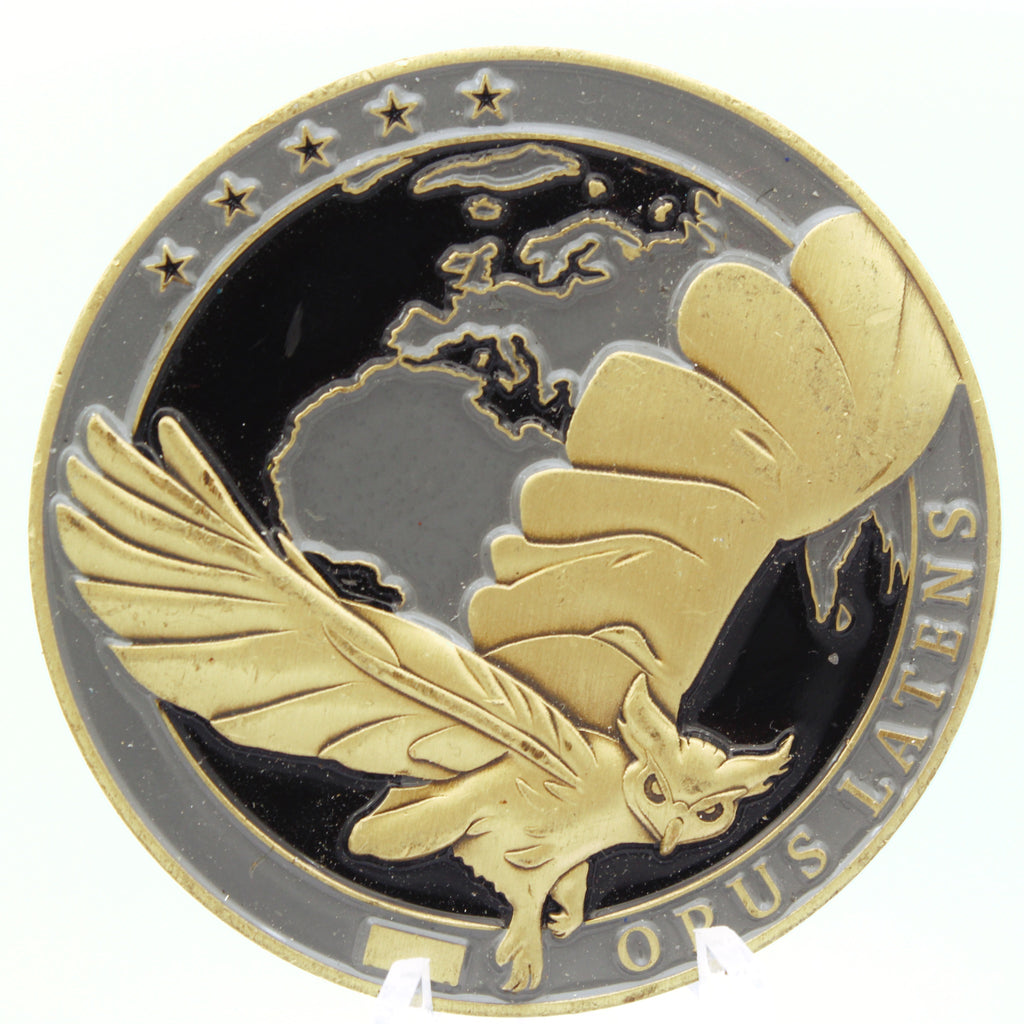Dutch Intelligence & Security "In Veritatem Discernendo" Owl Challenge Coin – 2 Inch Copper - Pre-Owned