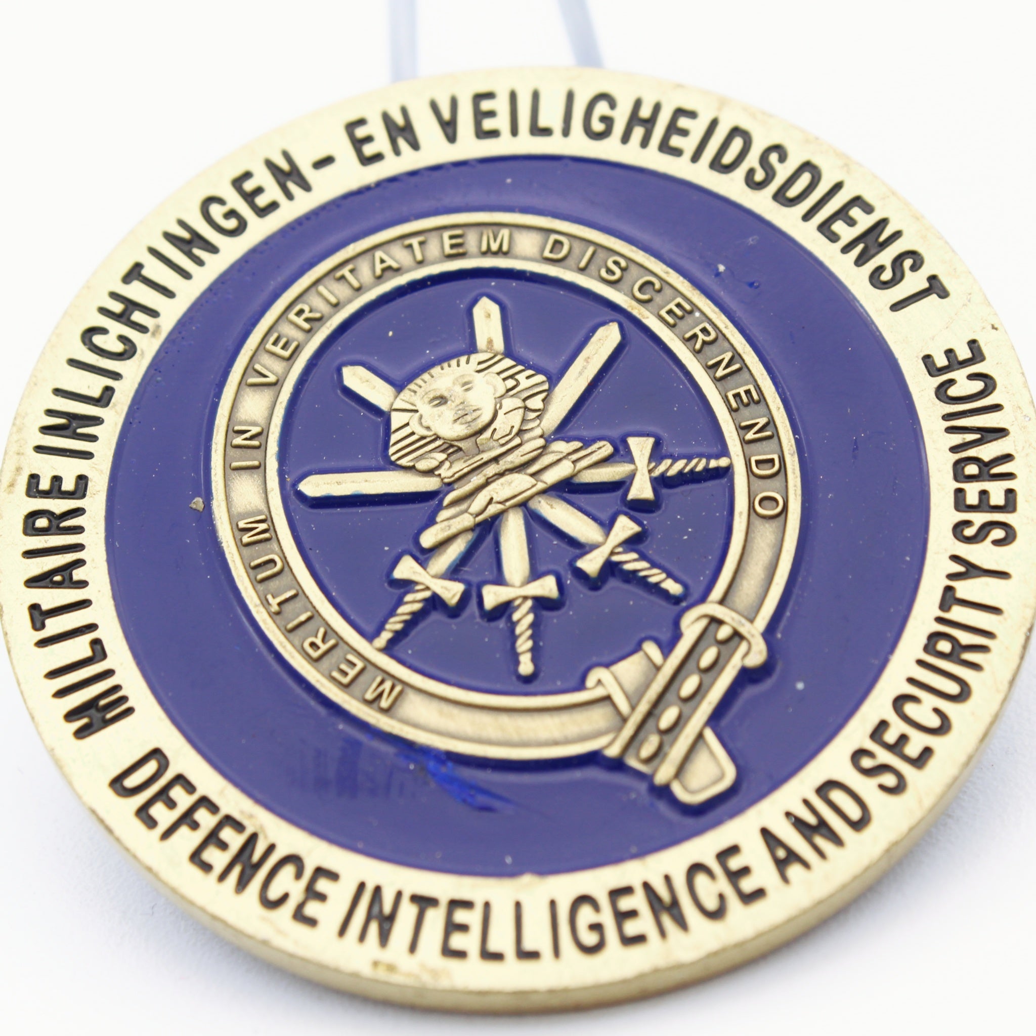 Dutch Intelligence & Security "In Veritatem Discernendo" Owl Challenge Coin – 2 Inch Copper - Pre-Owned