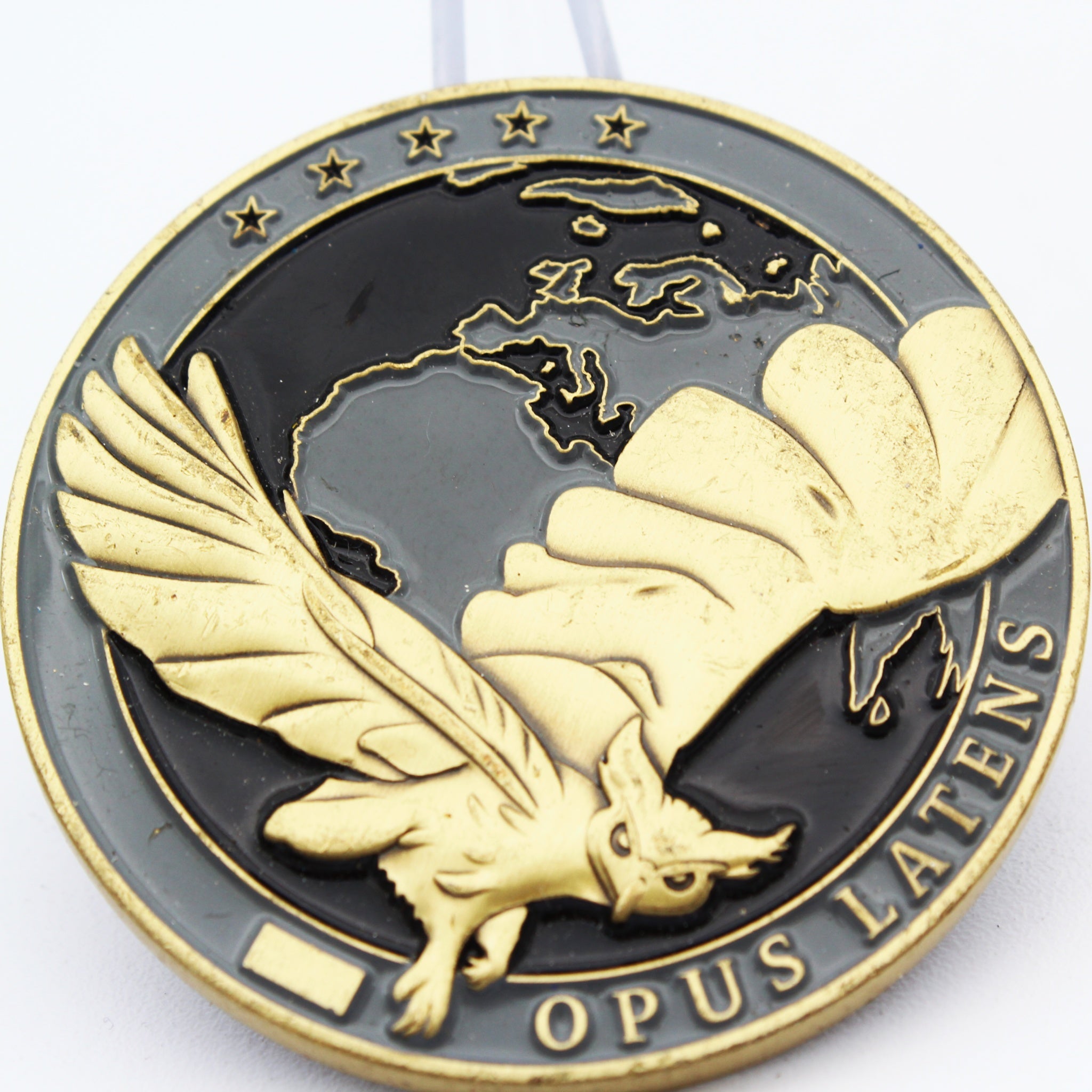 Dutch Intelligence & Security "In Veritatem Discernendo" Owl Challenge Coin – 2 Inch Copper - Pre-Owned