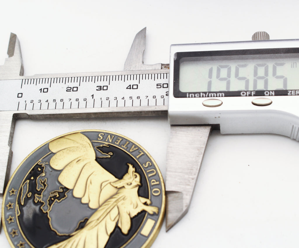 Dutch Intelligence & Security "In Veritatem Discernendo" Owl Challenge Coin – 2 Inch Copper - Pre-Owned
