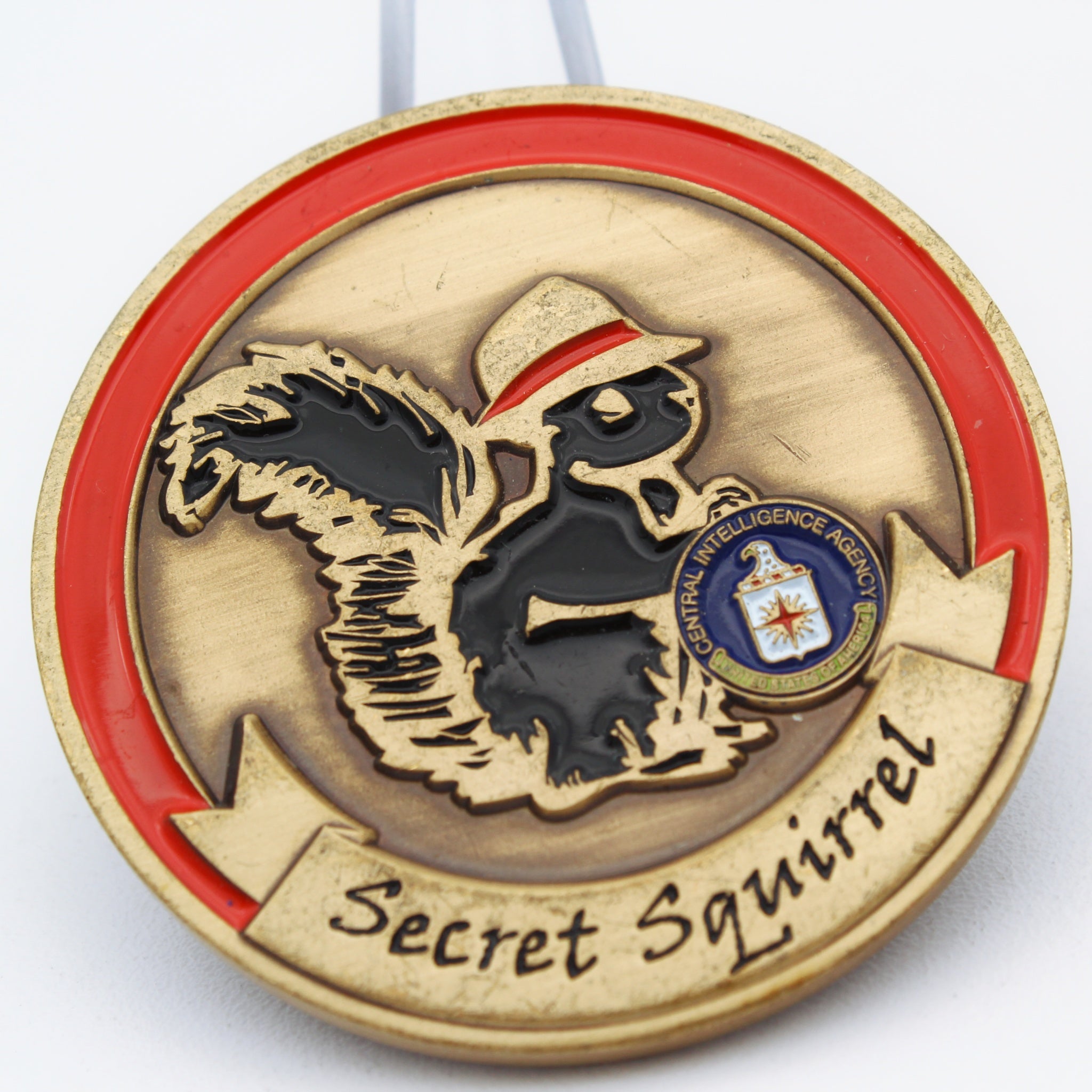 CIA “Secret Squirrel” Admit Nothing Deny Everything Challenge Coin 1.75in Copper