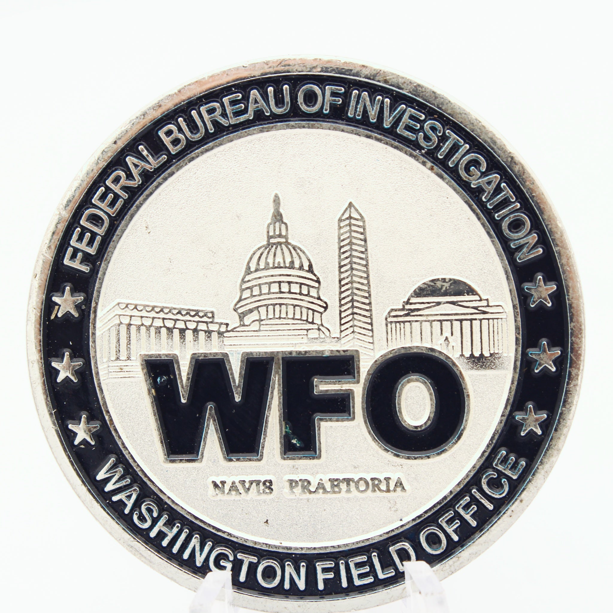 Federal Bureau of Investigation FBI WFO Challenge Coin – Washington Field Office, 1.75" Brass - Pre-Owned