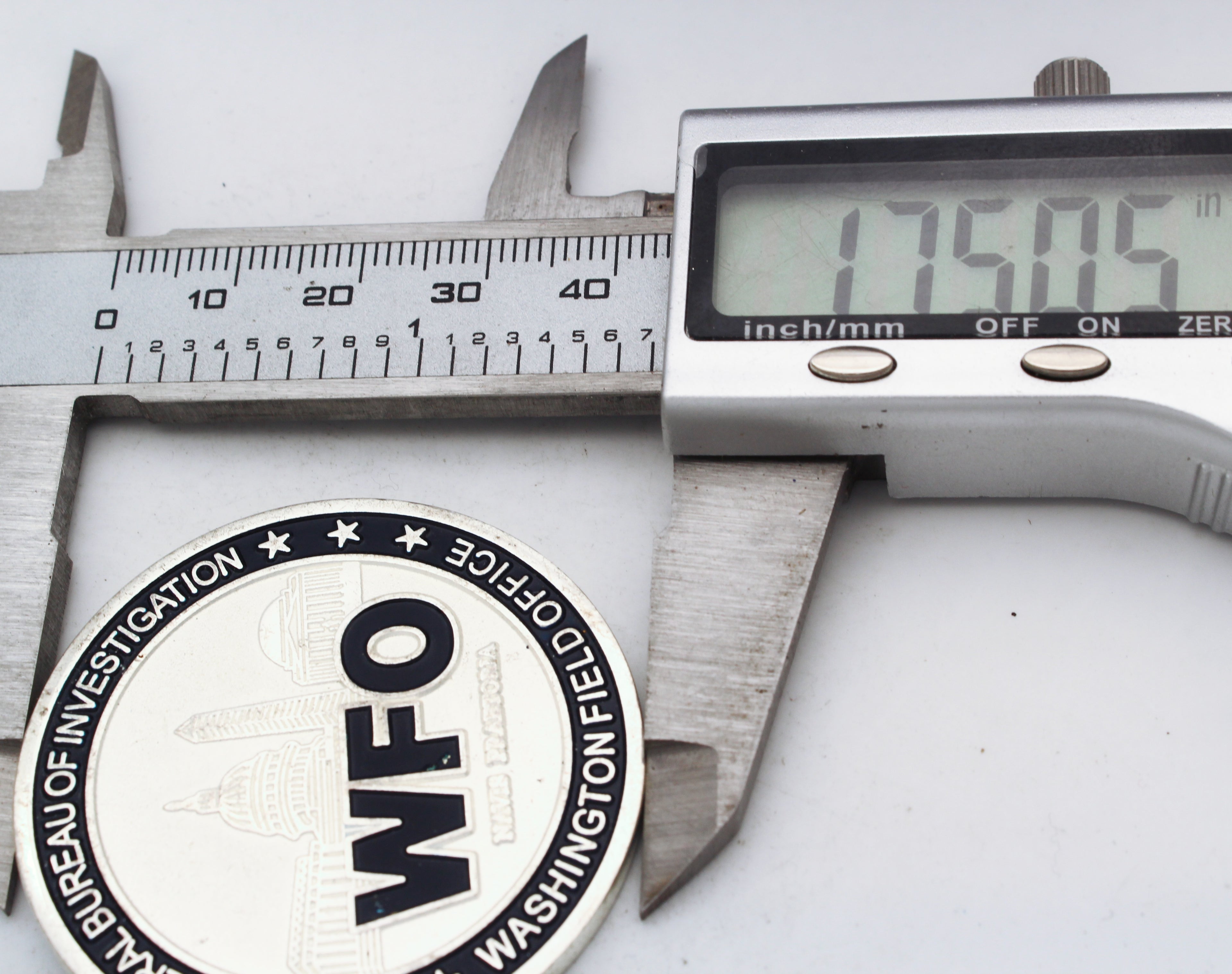 Federal Bureau of Investigation FBI WFO Challenge Coin – Washington Field Office, 1.75" Brass - Pre-Owned