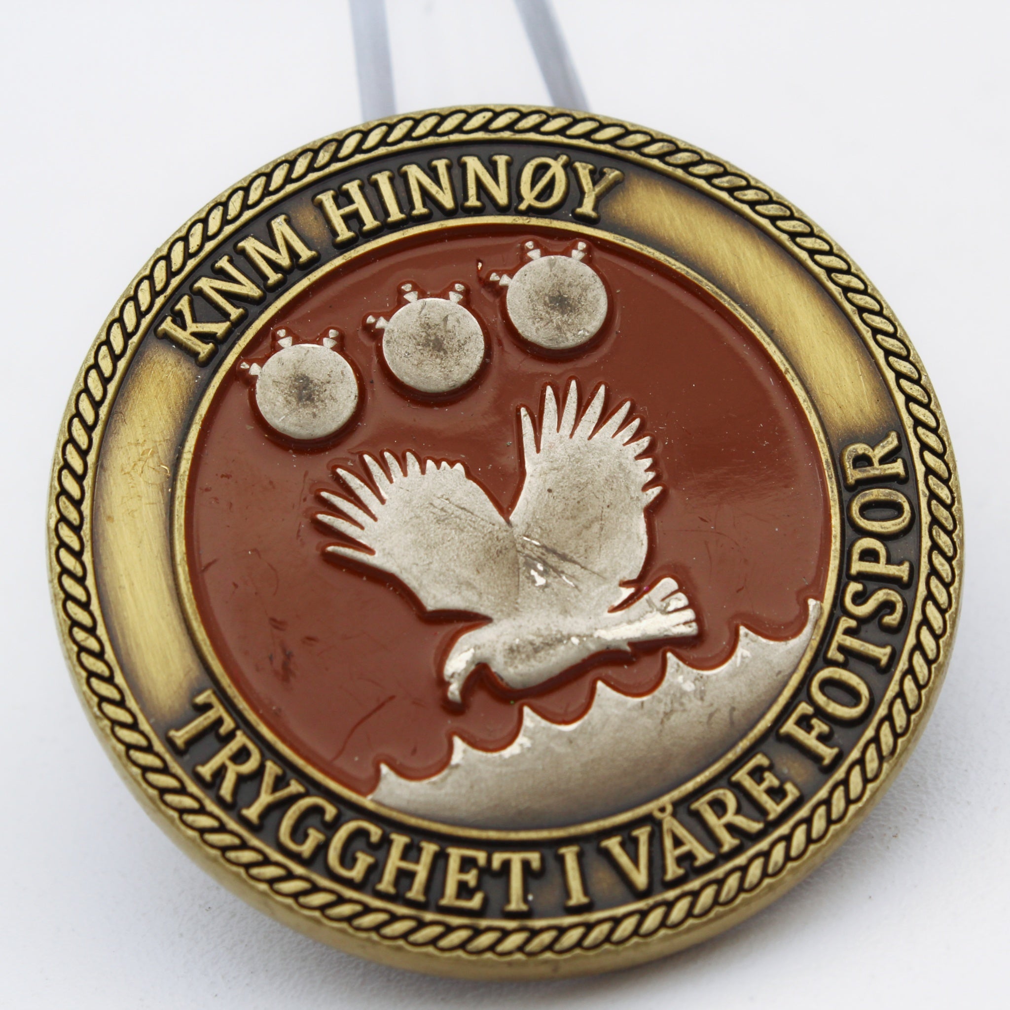 KNM Hinnøy M343 Norwegian Coast Guard Challenge Coin – Bronze 1.6 Inch - Pre-Owned