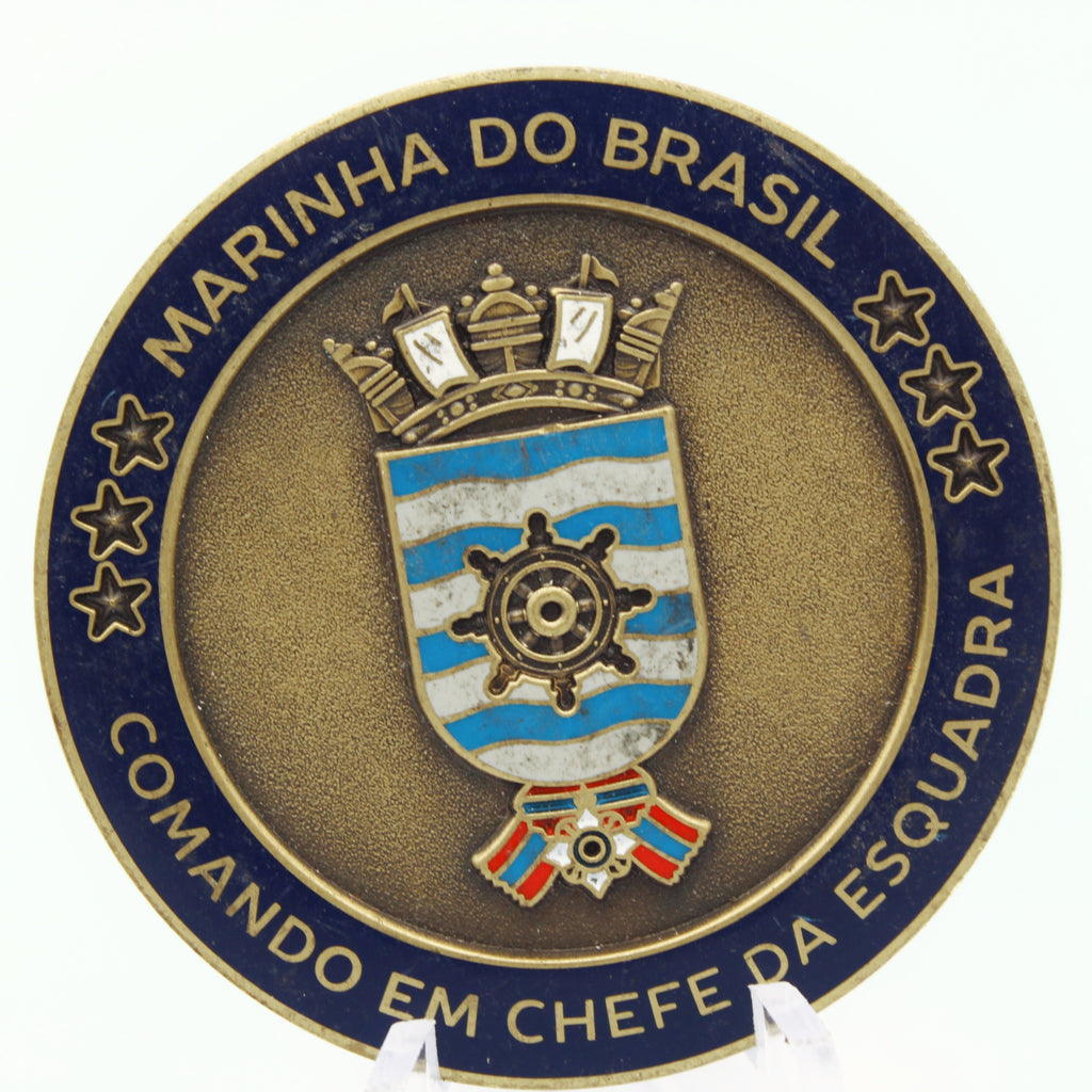 Marinha do Brasil Challenge Coin – Comando em Chefe da Esquadra – Bronze 1.75" - Pre-Owned