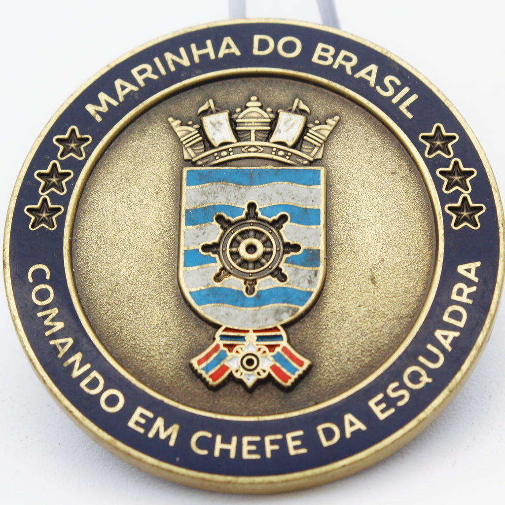 Marinha do Brasil Challenge Coin – Comando em Chefe da Esquadra – Bronze 1.75" - Pre-Owned