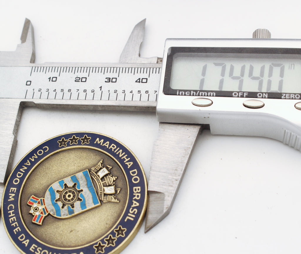 Marinha do Brasil Challenge Coin – Comando em Chefe da Esquadra – Bronze 1.75" - Pre-Owned