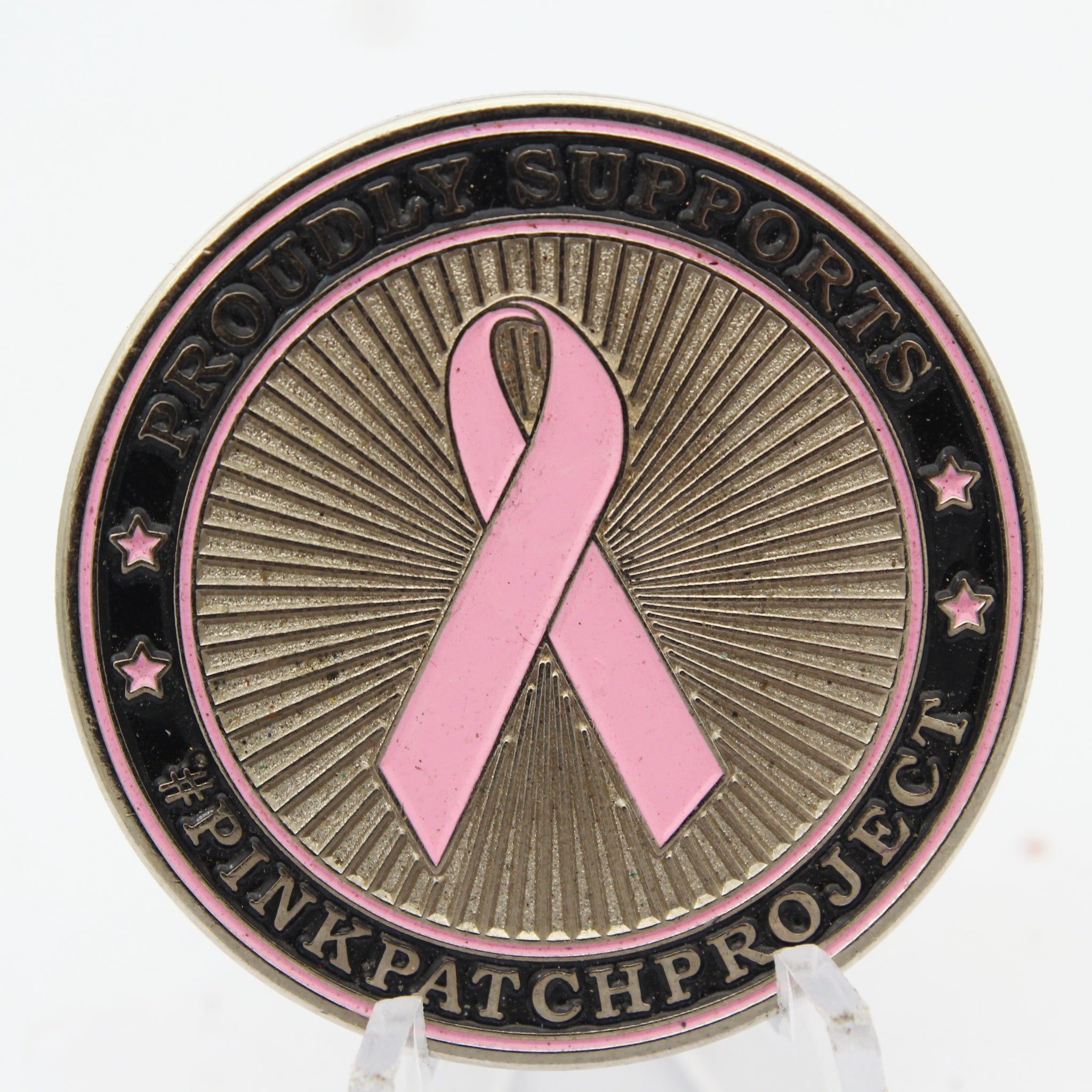Ossining EMS New York Pink Patch Project Challenge Coin – 1.5” Copper Pre-Owned Collectible