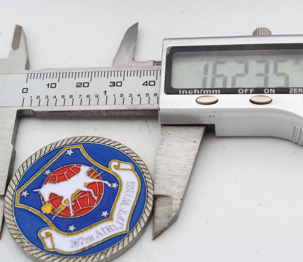 16th Airlift Wing Air National Guard Unicorn Challenge Coin – 1.6” Copper Pre-Owned Collectible