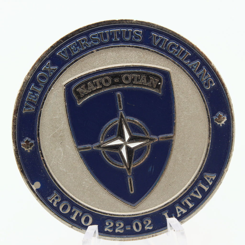 NATO Latvia ROTO 22-02 Challenge Coin – CFP Signal Squadron Bronze 1.75 Inch - Pre-Owned