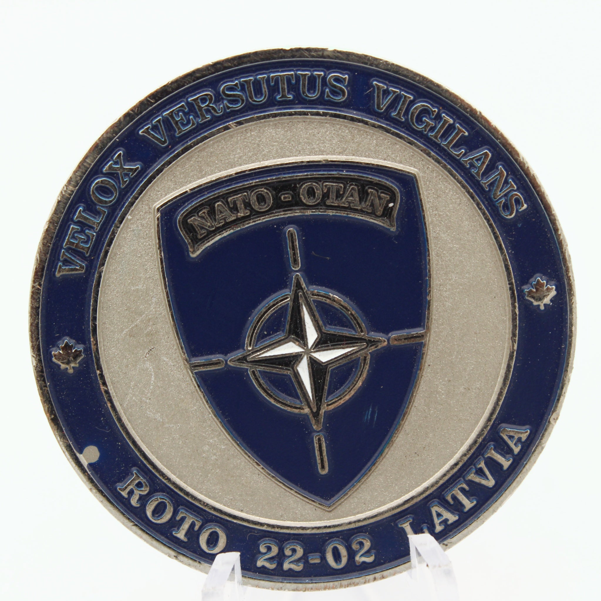 NATO Latvia ROTO 22-02 Challenge Coin – CFP Signal Squadron Bronze 1.75 Inch - Pre-Owned