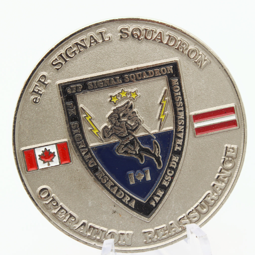 NATO Latvia ROTO 22-02 Challenge Coin – CFP Signal Squadron Bronze 1.75 Inch - Pre-Owned