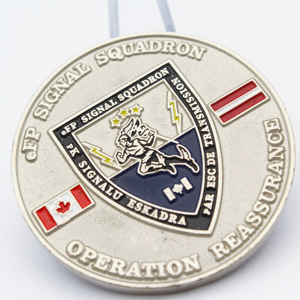 NATO Latvia ROTO 22-02 Challenge Coin – CFP Signal Squadron Bronze 1.75 Inch - Pre-Owned