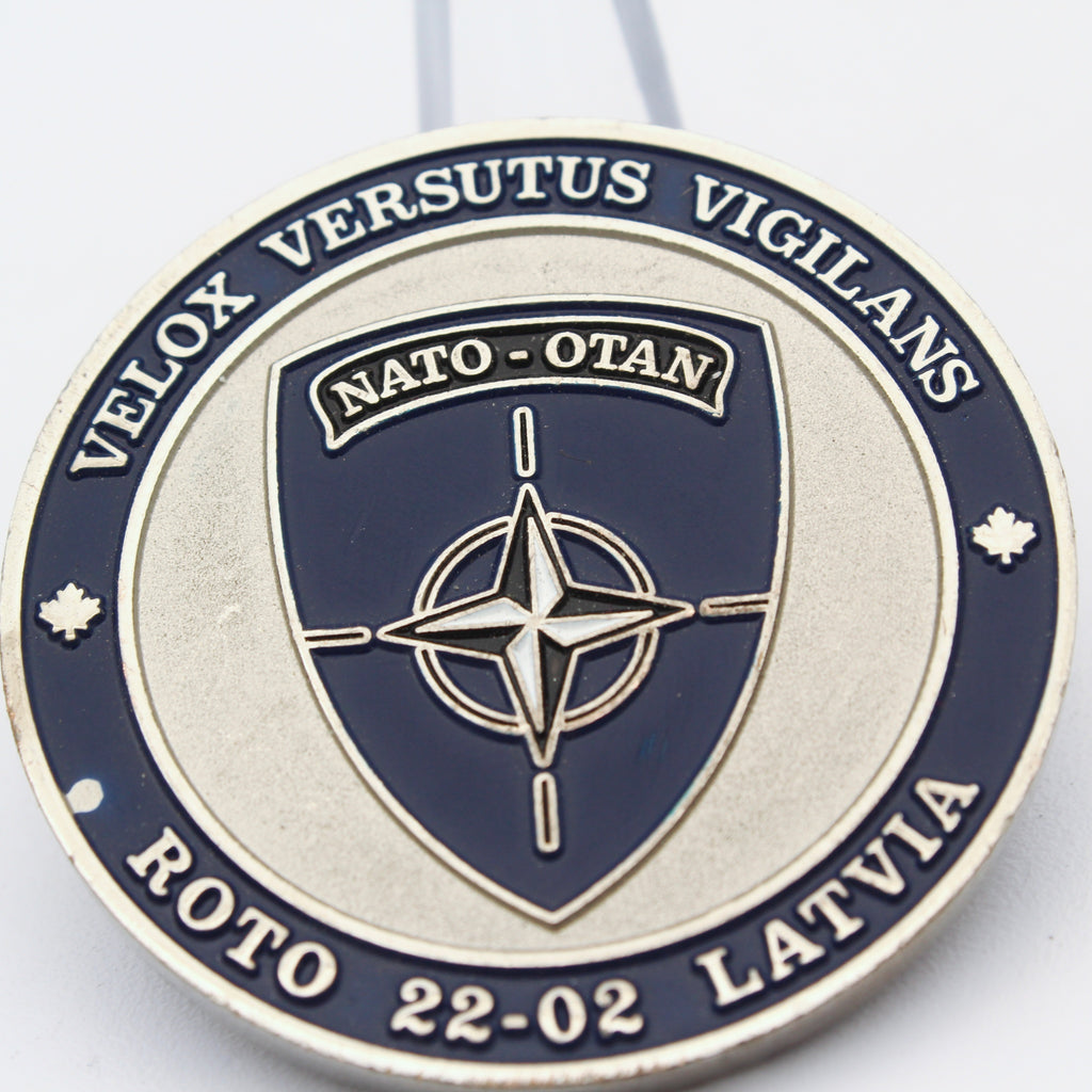 NATO Latvia ROTO 22-02 Challenge Coin – CFP Signal Squadron Bronze 1.75 Inch - Pre-Owned