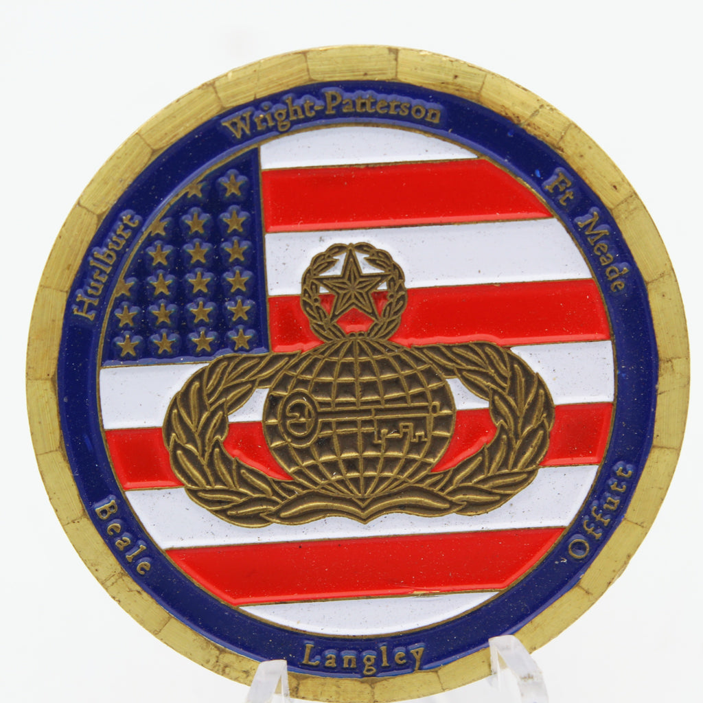 55th ISR Group Intelligence Challenge Coin – 1.75” Copper Pre-Owned USAF Collectible