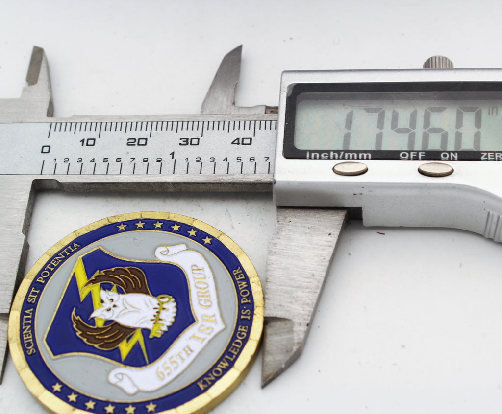 55th ISR Group Intelligence Challenge Coin – 1.75” Copper Pre-Owned USAF Collectible