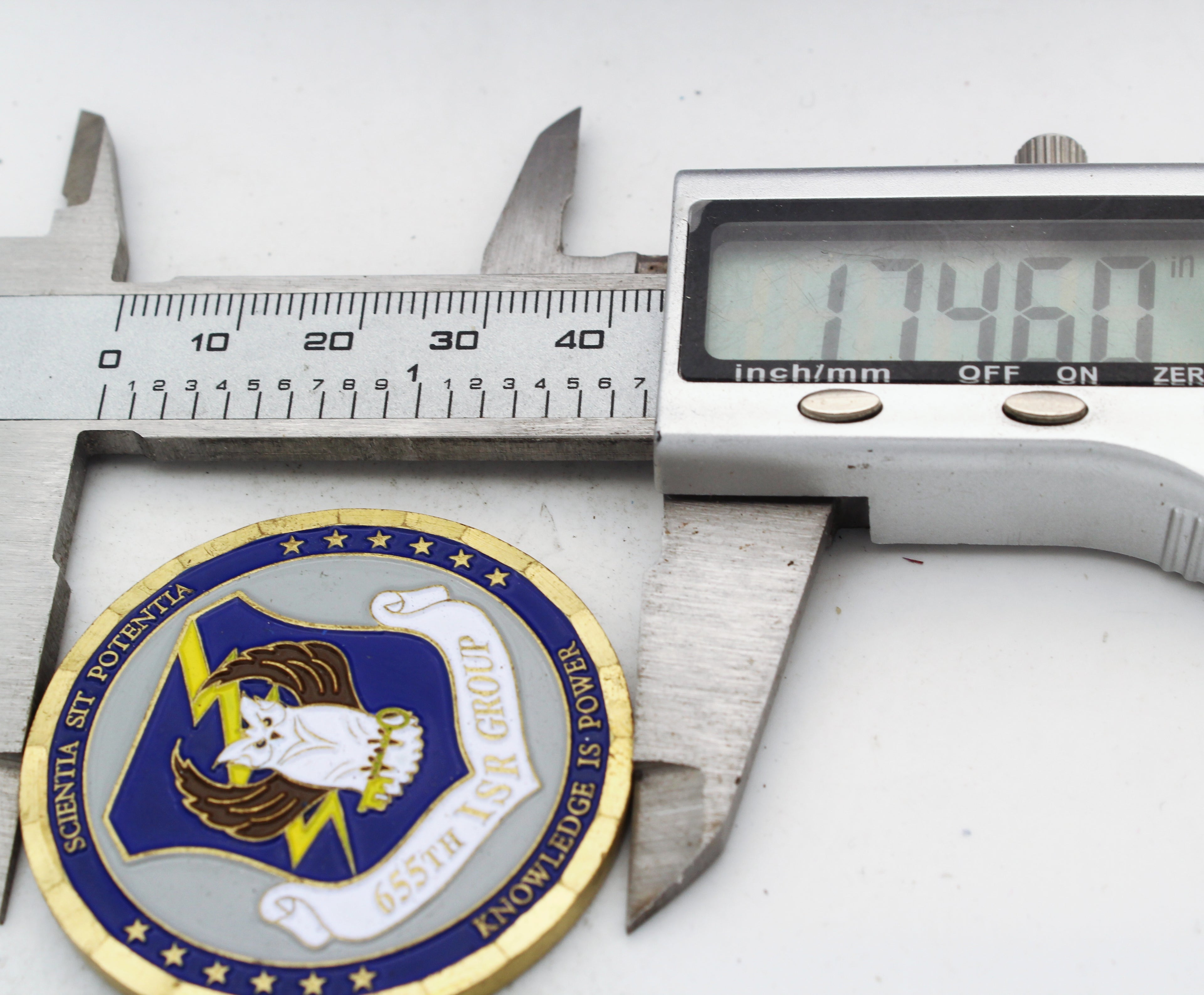 55th ISR Group Intelligence Challenge Coin – 1.75” Copper Pre-Owned USAF Collectible