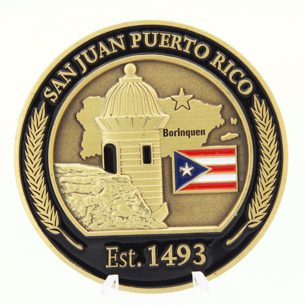 United States Secret Service San Juan Resident Office Puerto Rico Challenge Coin 2" Copper - Pre-Owned