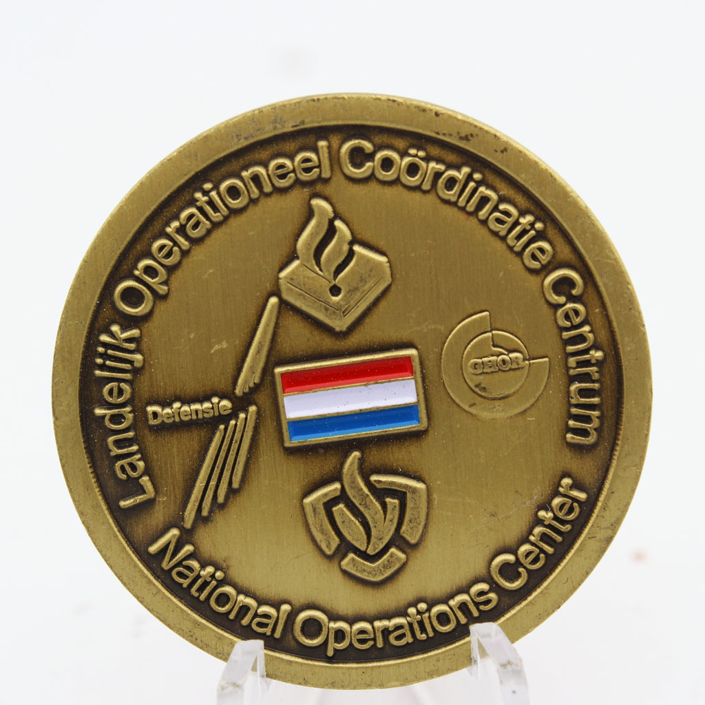 Dutch National Operations Center Challenge Coin – 1.5” Copper Pre-Owned Defense Collectible