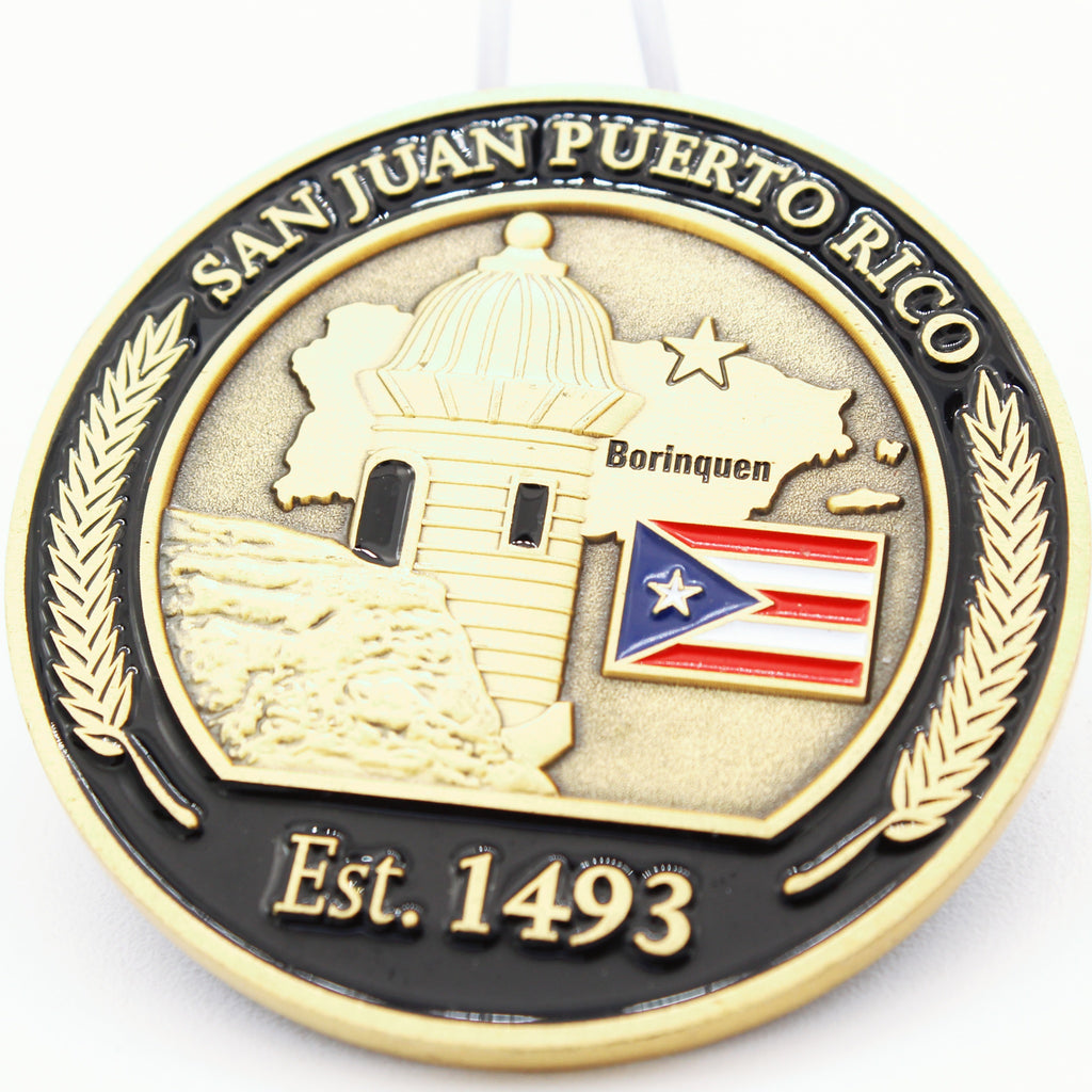 United States Secret Service San Juan Resident Office Puerto Rico Challenge Coin 2" Copper - Pre-Owned