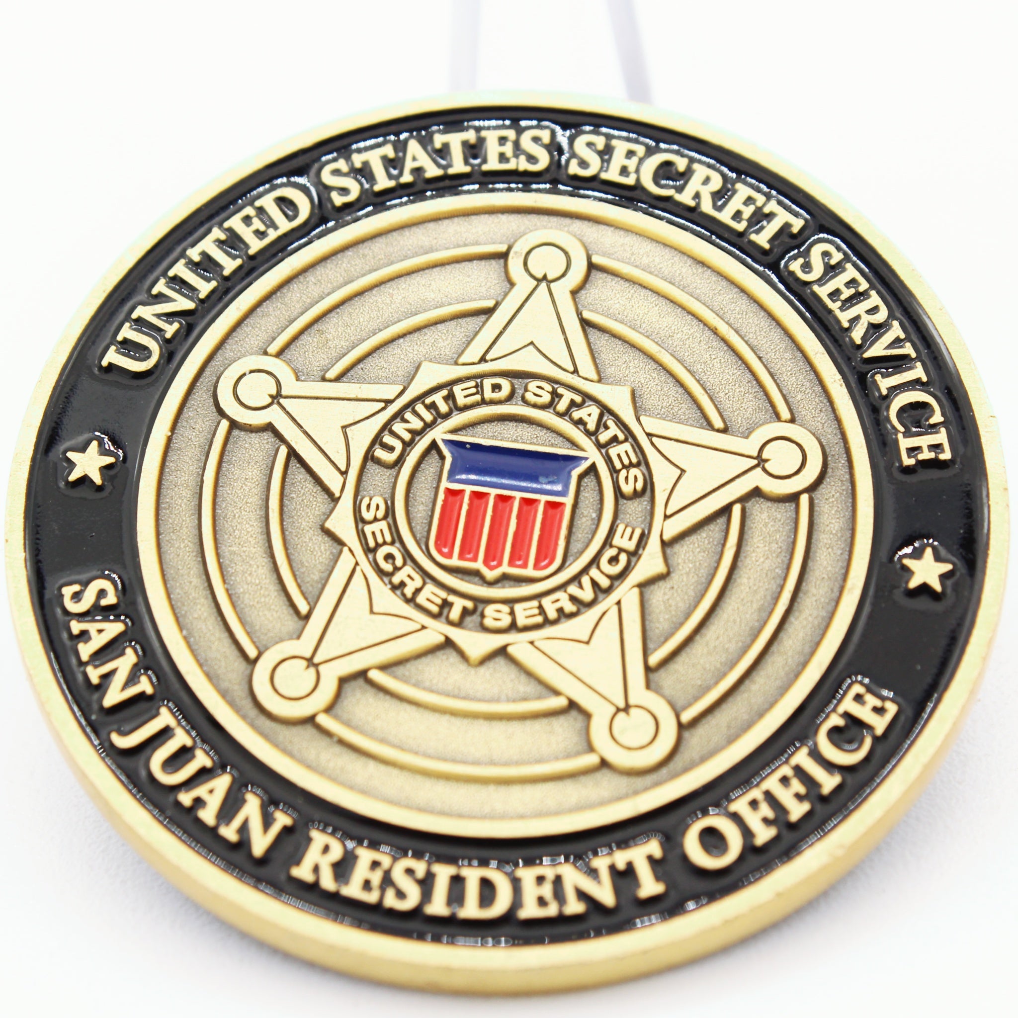 United States Secret Service San Juan Resident Office Puerto Rico Challenge Coin 2" Copper - Pre-Owned