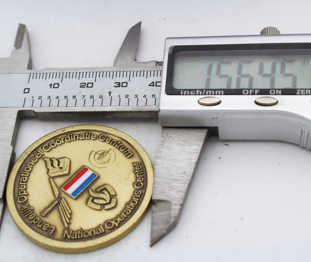 Dutch National Operations Center Challenge Coin – 1.5” Copper Pre-Owned Defense Collectible