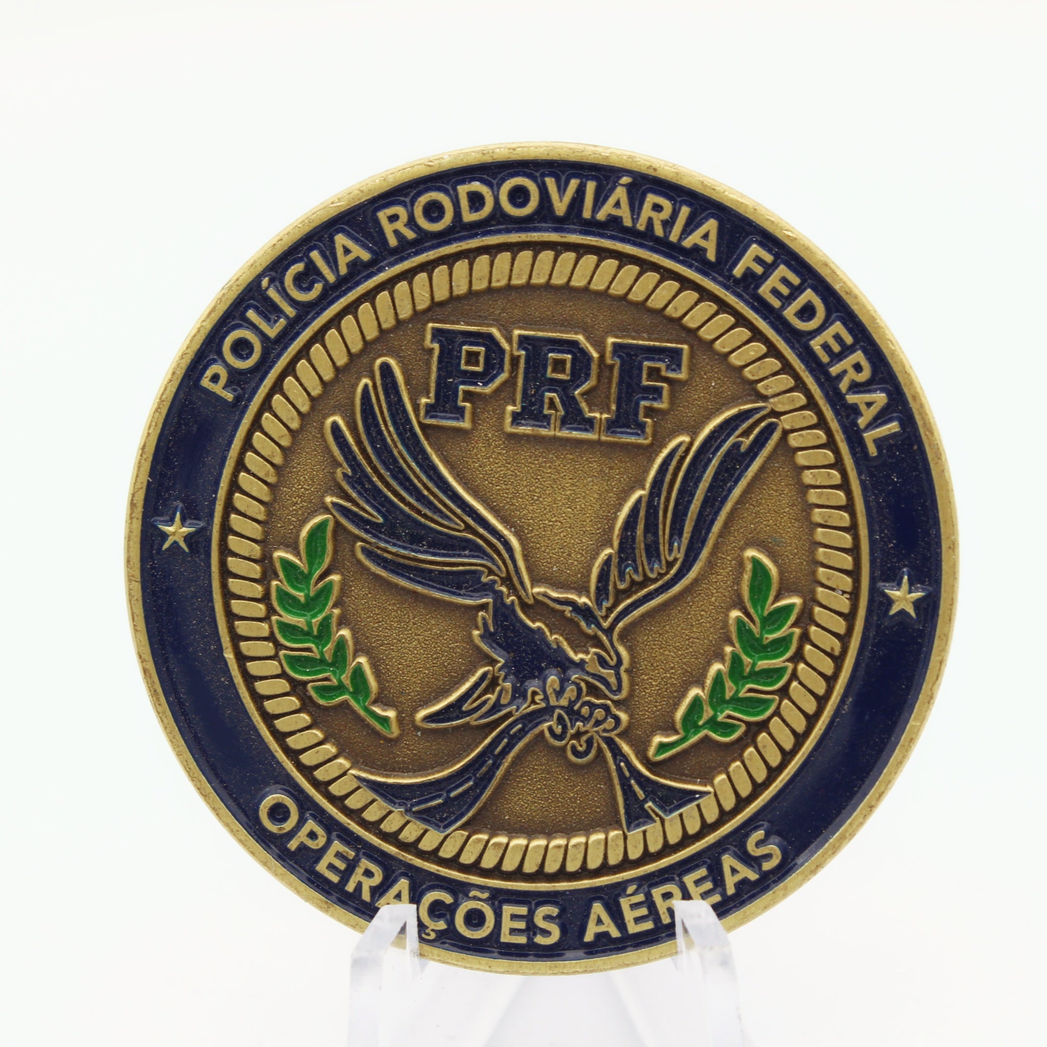 Polícia Rodoviária Federal PRF Aérea Operations Challenge Coin – 1.75" Copper - Pre-Owned