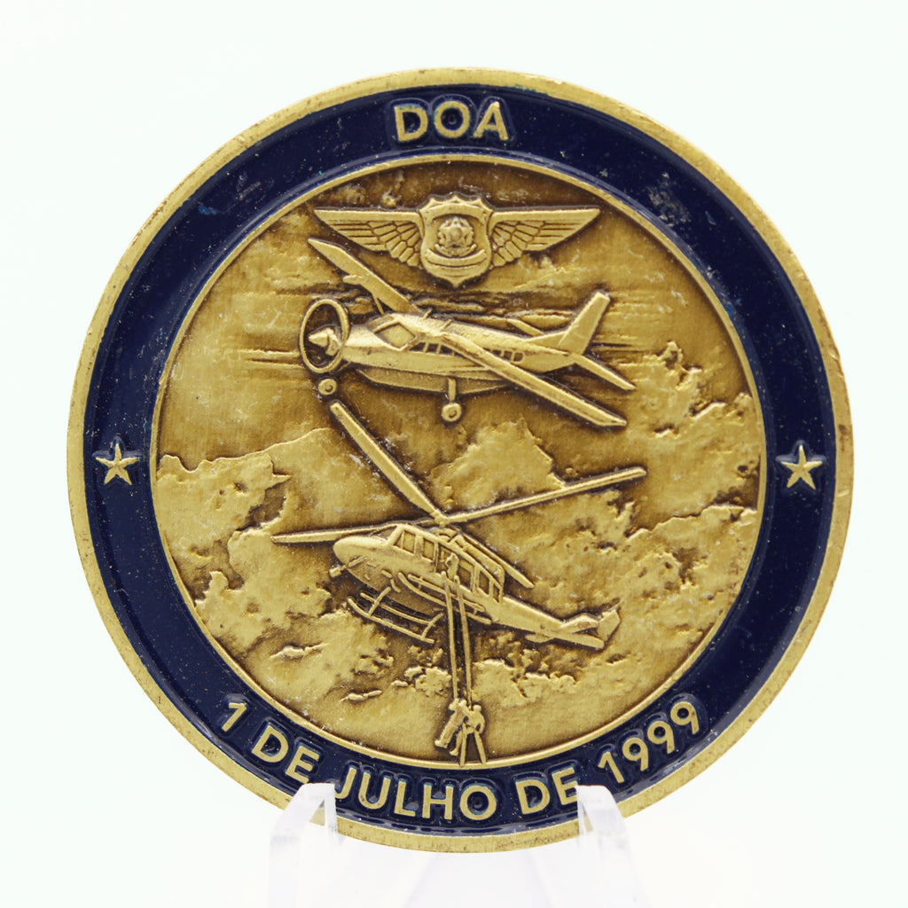 Polícia Rodoviária Federal PRF Aérea Operations Challenge Coin – 1.75" Copper - Pre-Owned