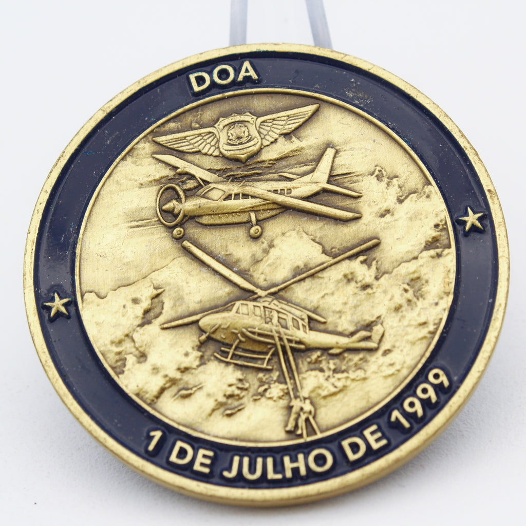 Polícia Rodoviária Federal PRF Aérea Operations Challenge Coin – 1.75" Copper - Pre-Owned