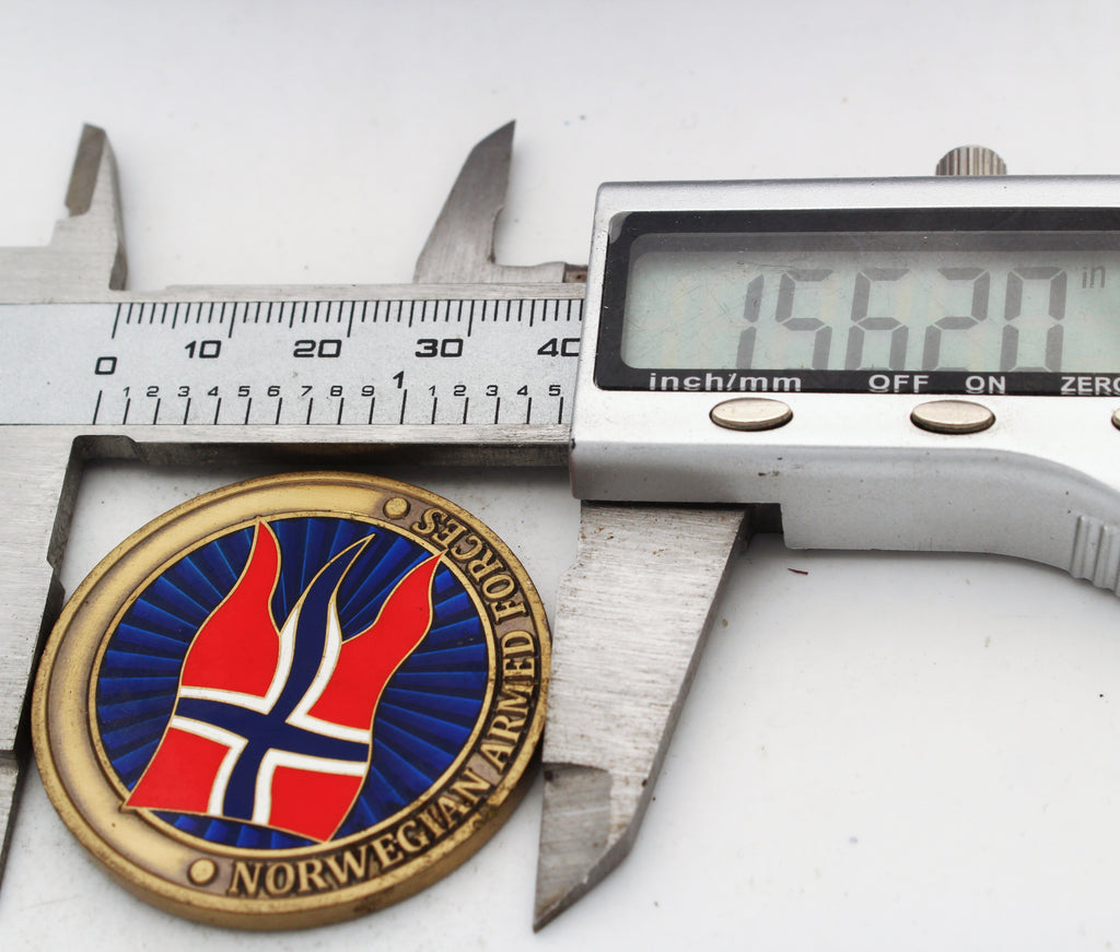 Royal Norwegian Navy Viking Longship Challenge Coin – Norwegian Armed Forces Collectible Pre-owned