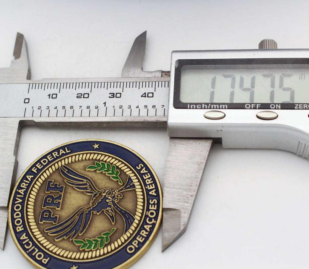 Polícia Rodoviária Federal PRF Aérea Operations Challenge Coin – 1.75" Copper - Pre-Owned