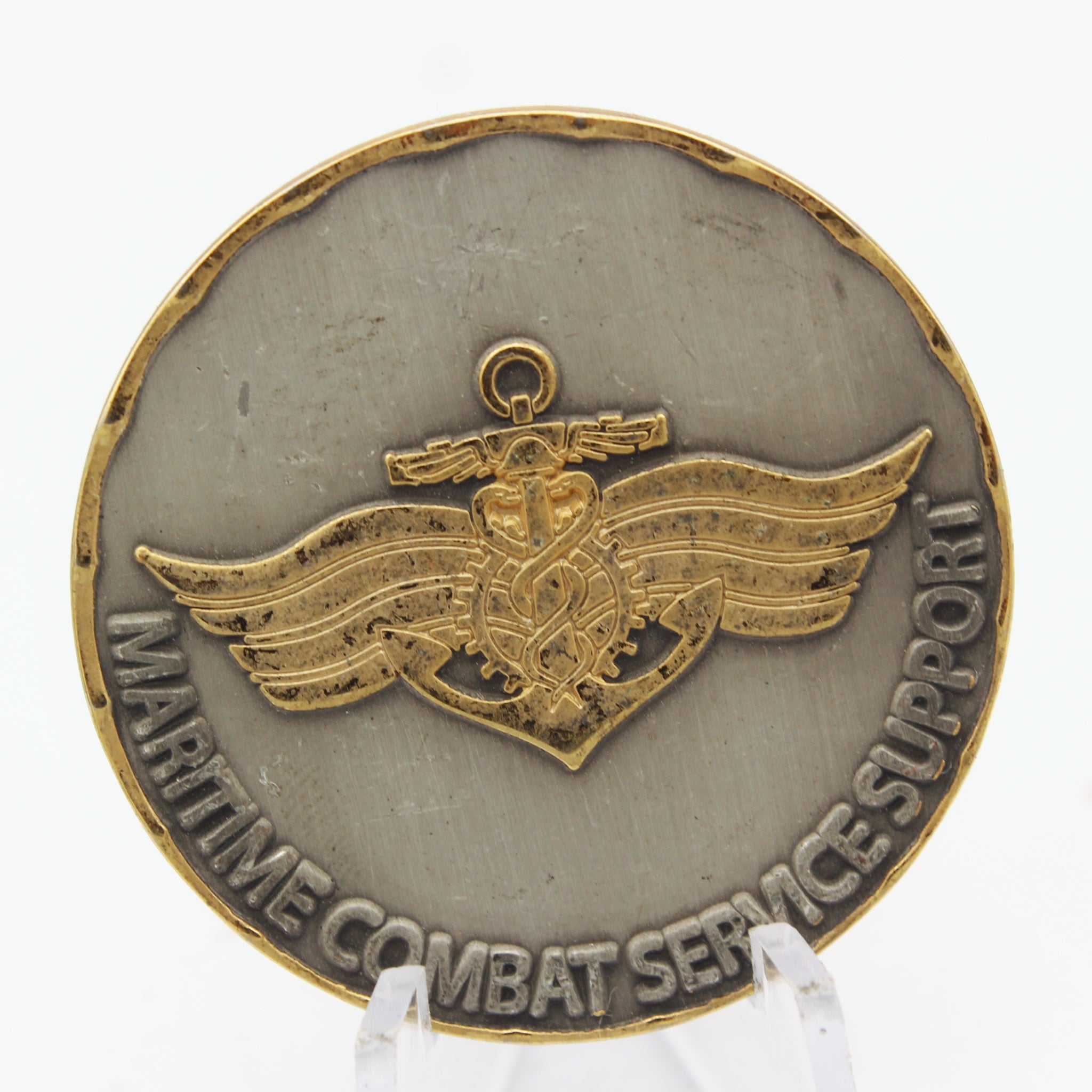 Norwegian Logbase Sjø Maritime Combat Service Support Challenge Coin – 1.5 Inch Copper Collectible Pre-owned