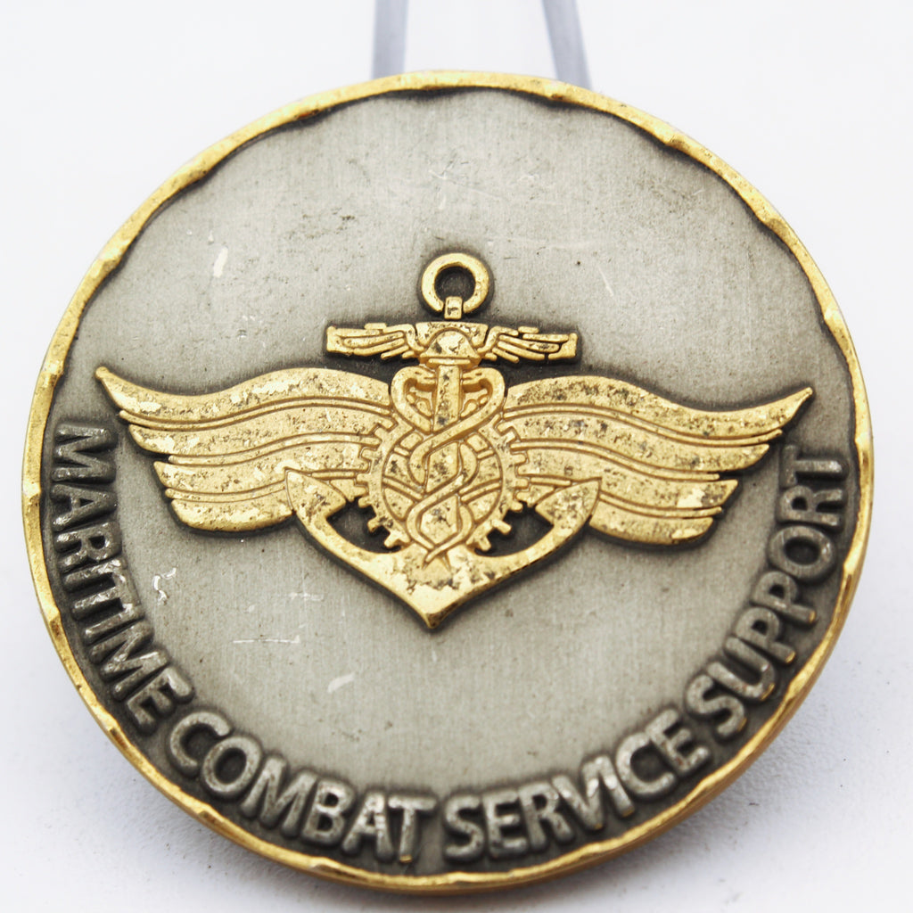 Norwegian Logbase Sjø Maritime Combat Service Support Challenge Coin – 1.5 Inch Copper Collectible Pre-owned