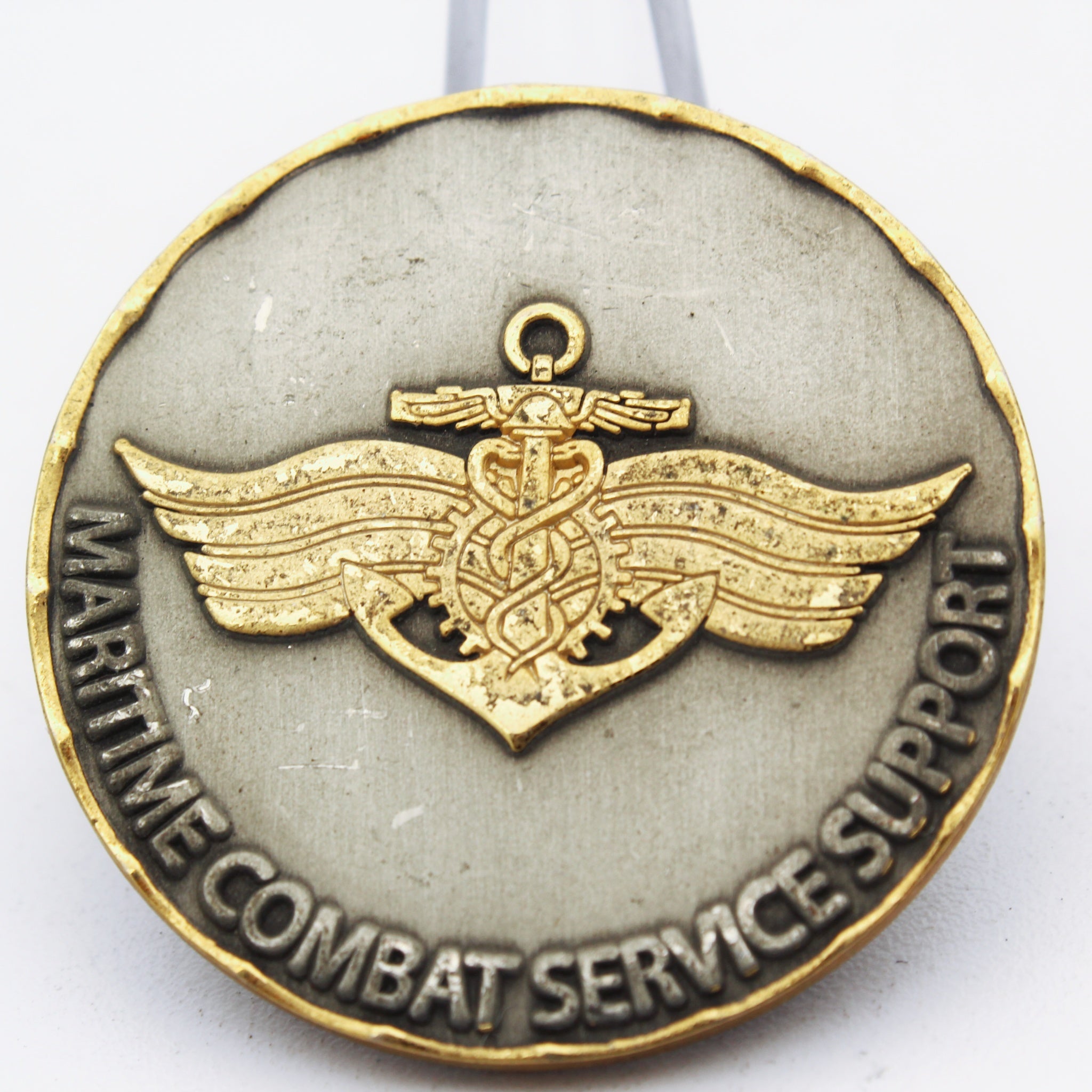 Norwegian Logbase Sjø Maritime Combat Service Support Challenge Coin – 1.5 Inch Copper Collectible Pre-owned