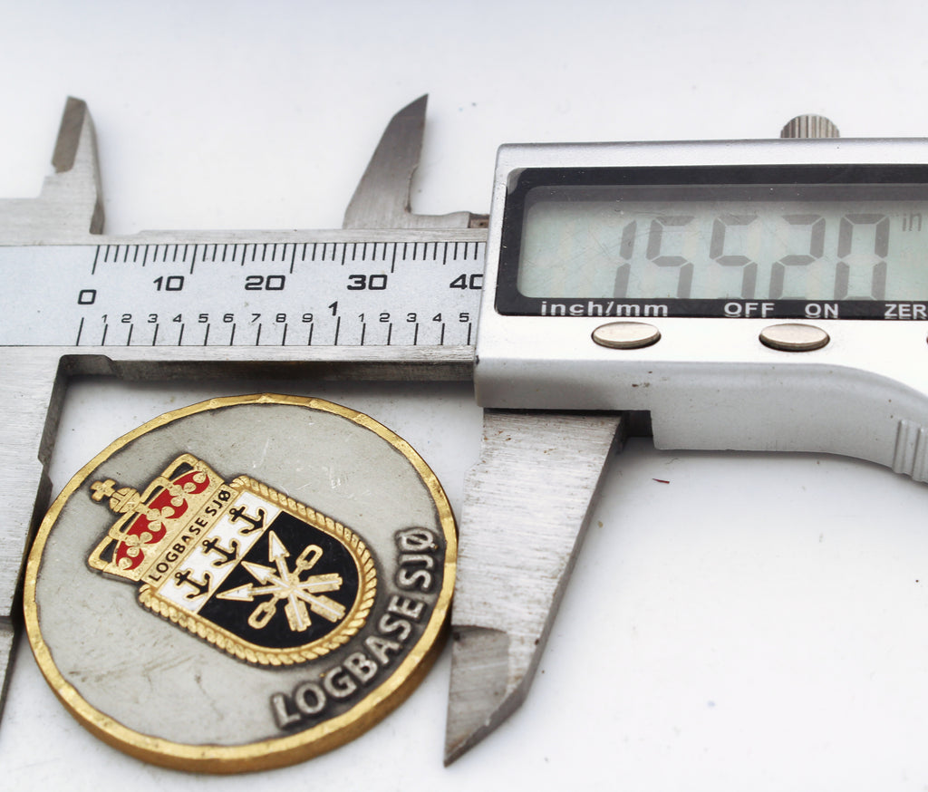 Norwegian Logbase Sjø Maritime Combat Service Support Challenge Coin – 1.5 Inch Copper Collectible Pre-owned