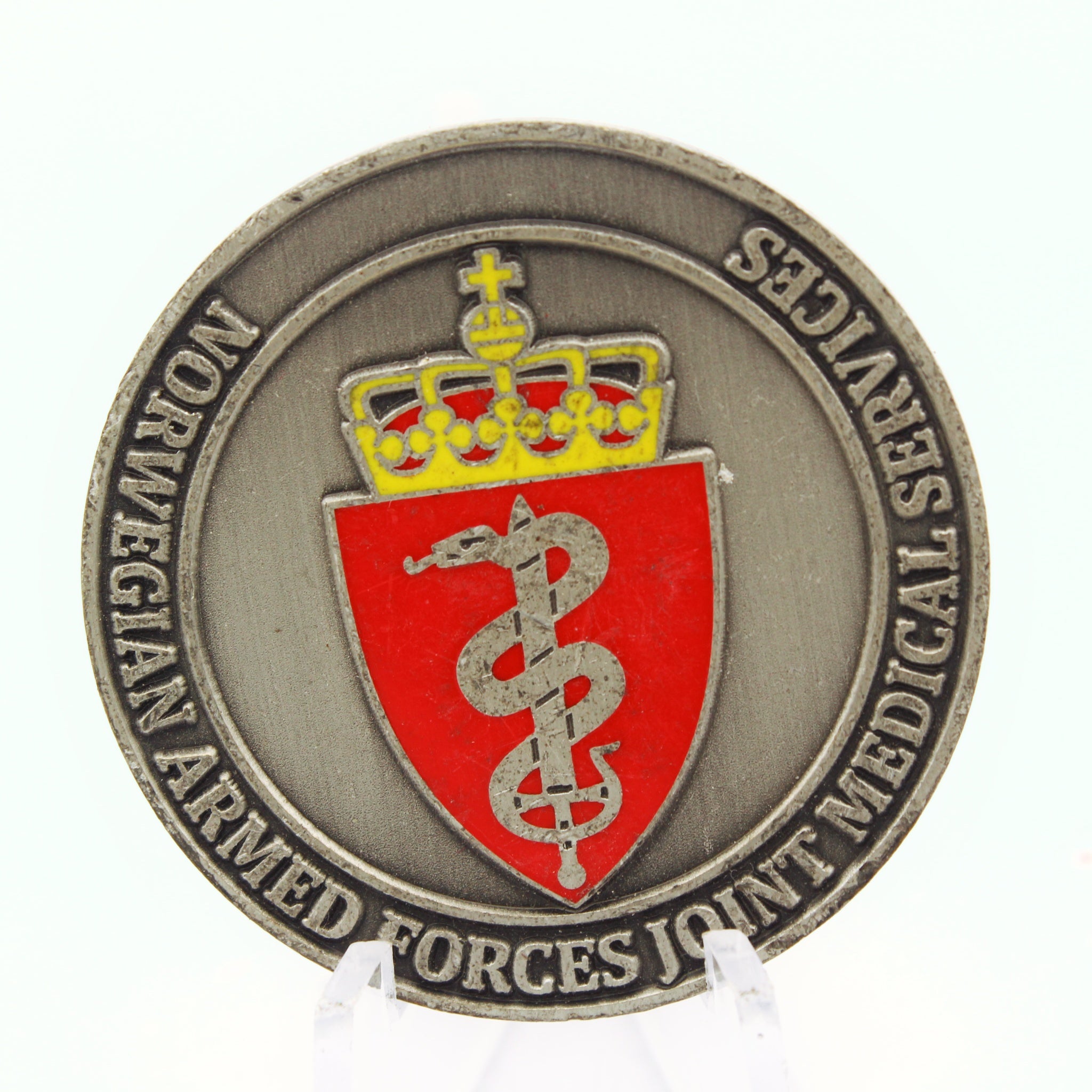 Norwegian Armed Forces Joint Medical Services Surgeon General Challenge Coin – 1.5 Inch Copper Collectible Pre-owned