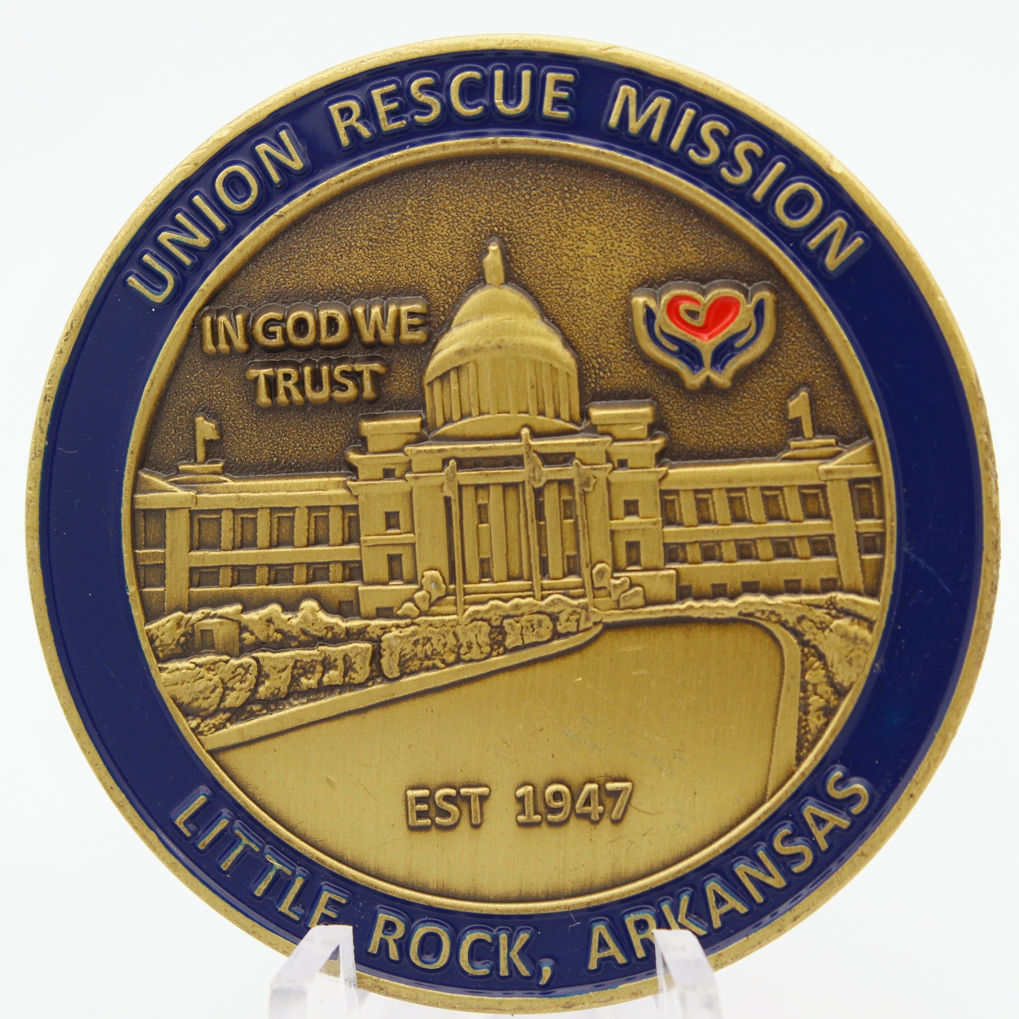 Union Rescue Mission "Restoring Hope Rebuilding Lives" Bronze Challenge Coin 1.75" - Pre-Owned