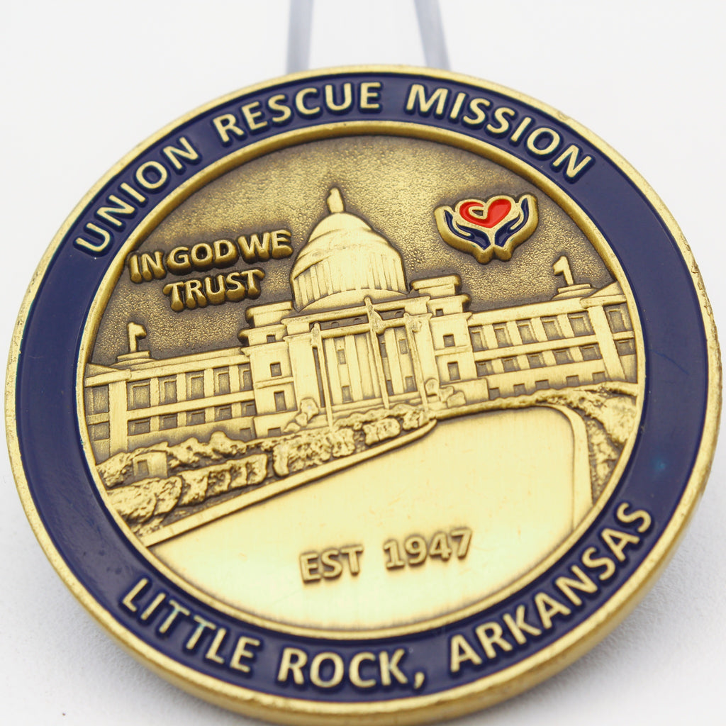 Union Rescue Mission "Restoring Hope Rebuilding Lives" Bronze Challenge Coin 1.75" - Pre-Owned