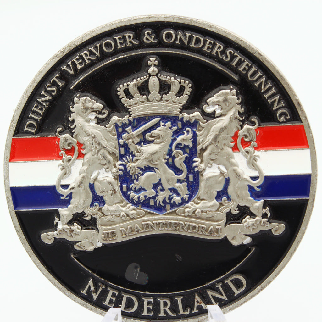 Dutch Transport & Support Service "Dienst Vervoer & Ondersteuning" Challenge Coin 2" Copper - Pre-Owned
